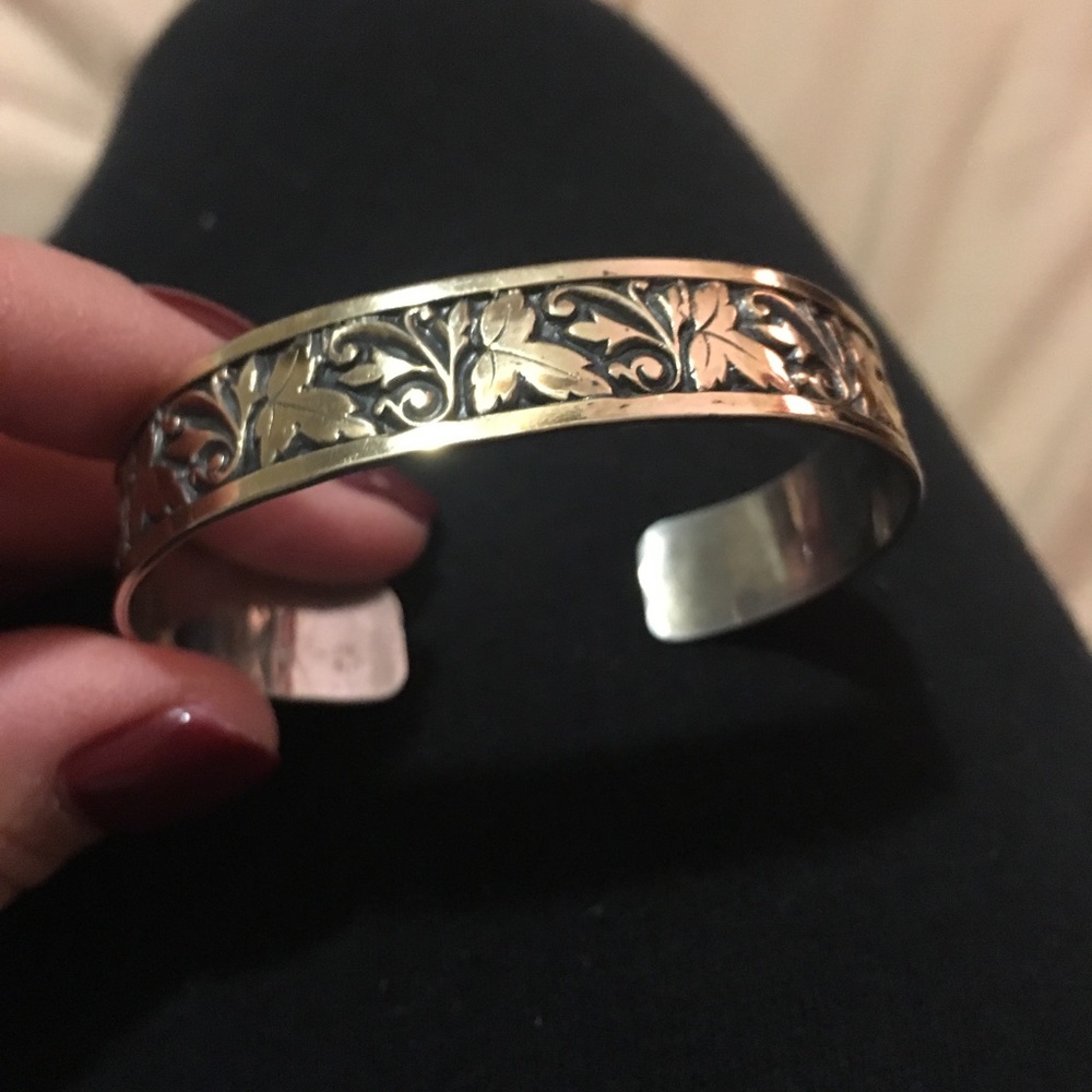 ❗️SOLD❗️14k over sterling silver cuff by Ed Levin